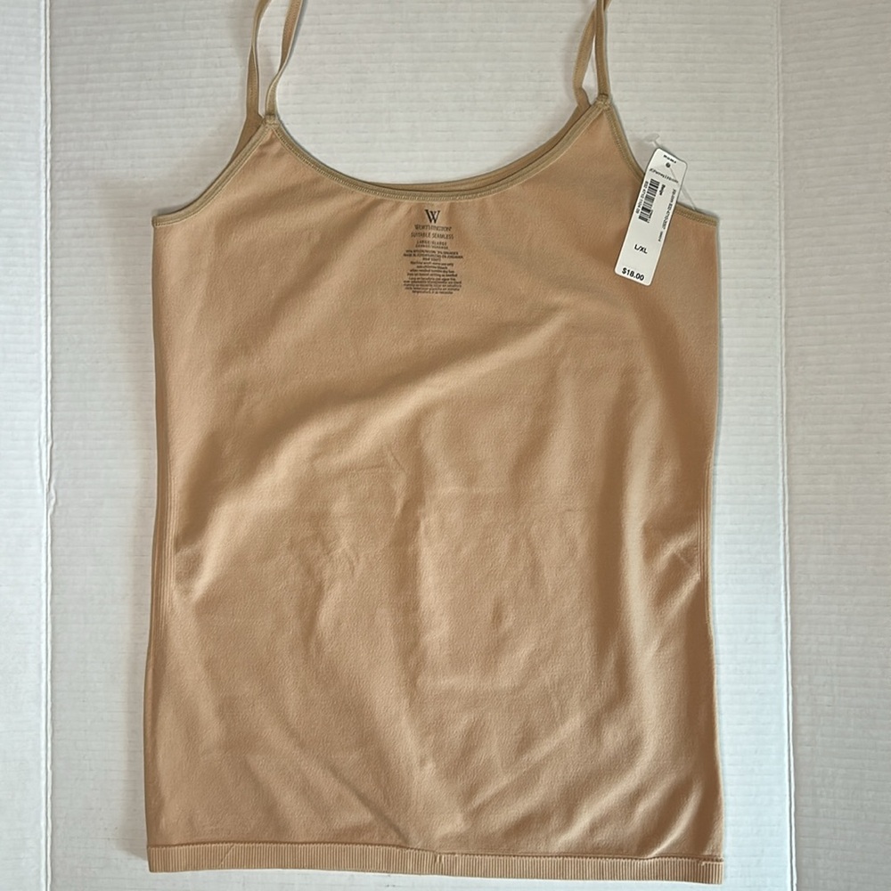 NWT Worthington L/CL Seamless Beige Lightweight Shapewear Cami